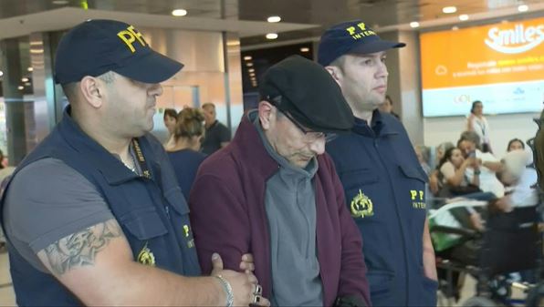 Mario Sandoval, former professor of Latin American Studies at the Sorbonne in Paris, arrives in Buenos Aires extradited from France, charged with torturing detainees at the ESMA death camp where some 5000 people were murdered by Argentina's 1976-83 government
