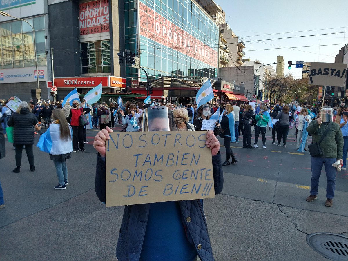 Quinta jornada de protestas en Argentina contra el Gobierno de Alberto Fernández.  Así está la convocatoria 13STodosALasCalles en Cabildo y Juramento, Belgrano