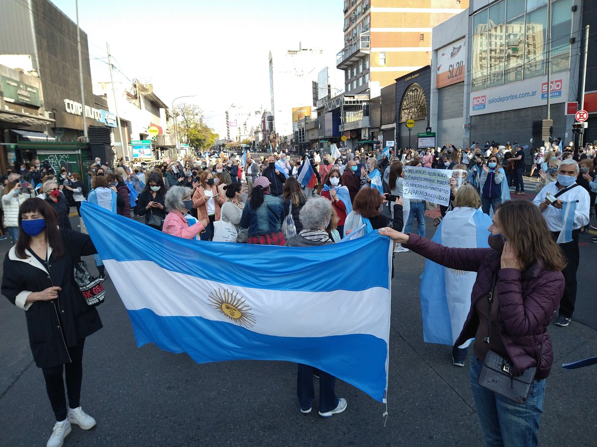 Quinta jornada de protestas en Argentina contra el Gobierno de Alberto Fernández.  Así está la convocatoria 13STodosALasCalles en Cabildo y Juramento, Belgrano