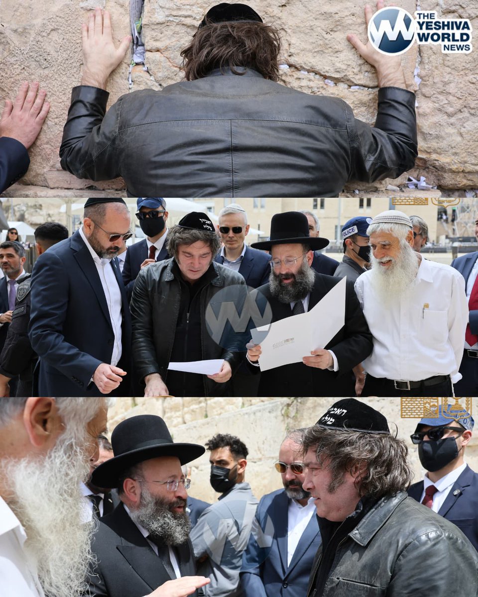 El presidente argentino Javier Milei inició su visita a Israel con una emotiva oración en el Muro de las Lamentaciones, siendo esta la tercera vez que comienza un viaje oficial en dicho lugar. Mi visión para el Estado se basa en valores de moralidad y fe. Solo respetando estas leyes lograremos la verdadera libertad, tanto física como espiritual, afirmó. Milei, visiblemente conmovido, recitó Salmos y oró por la paz y el fortalecimiento de los lazos entre Argentina e Israel.